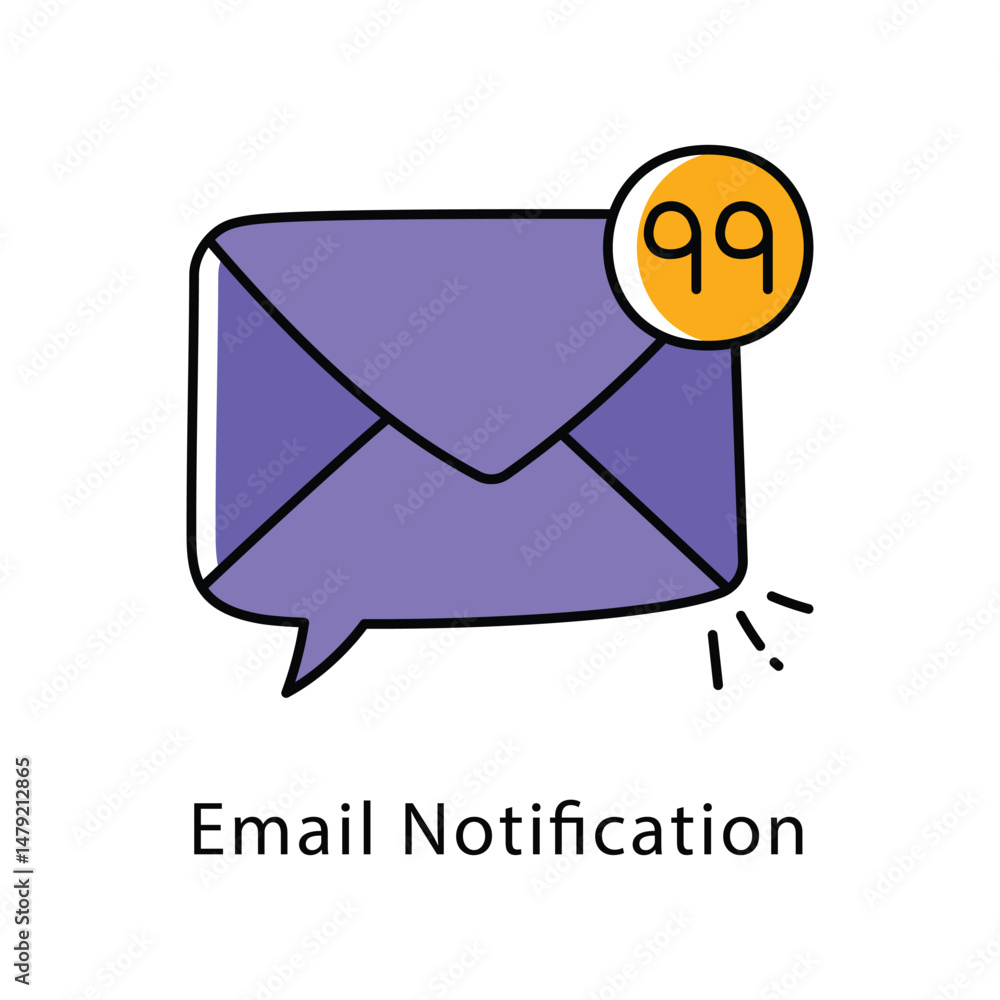 Poster email notification vector filled outline style icon. eps 10 file