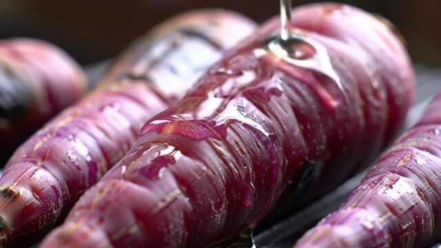 Exotic Oca Tubers Under Oil Preparing A Culinary Delicacy