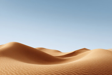 serene desert dune field in niger under clear blue light