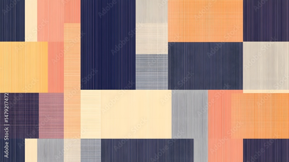 Aufkleber abstract geometric pattern design with blocks of color.