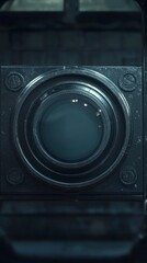 Vintage Camera Lens Close-Up with Unique Textures and Details