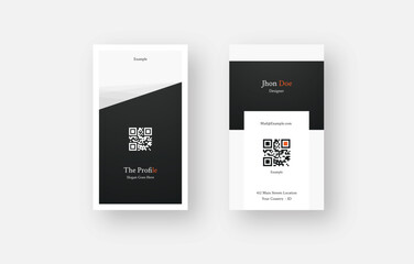 Stylish Modern Vertical Business Card Editable Template