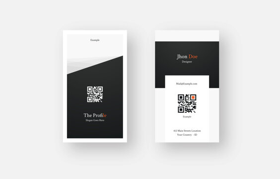 Stylish Modern Vertical Business Card Editable Template
