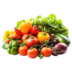 Vibrant array of fresh, colorful vegetables