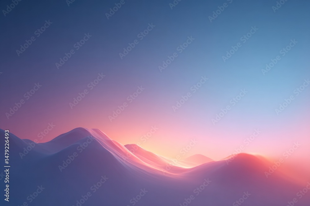 Aufkleber smooth gradient transitions from soft pink to deep purple creating minimalistic canvas