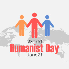 vector graphic of World Humanist Day, ideal for World Humanist Day celebration.
