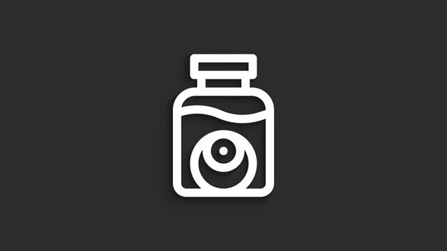 Eye Jar Halloween Icon Animation | Spooky 4K
