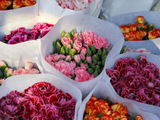 Close up image of Bouquet of colorful flowers
