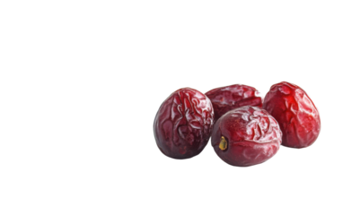Dried up fruits on transparent or white background