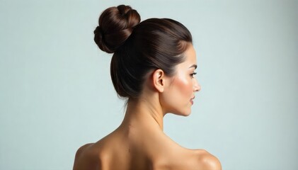 Sleek, high bun with intricate detailing; perfect updo , perfect, classic