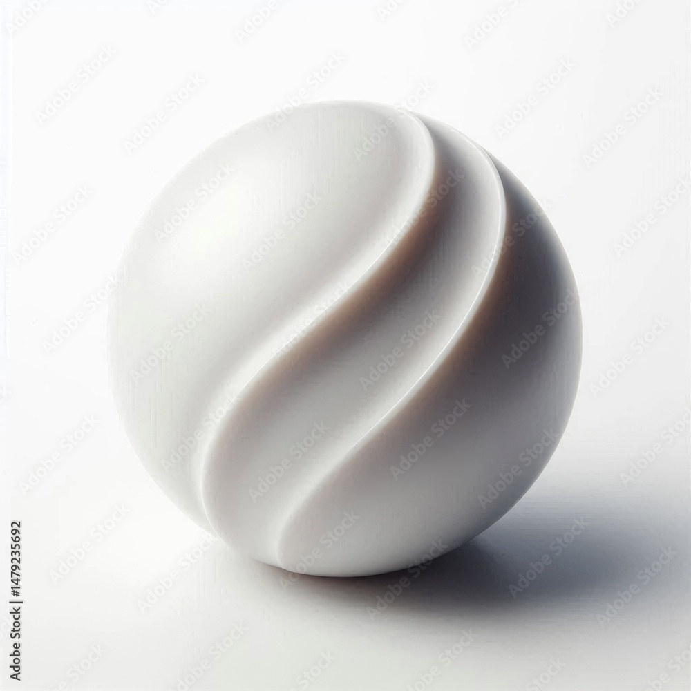 Poster abstract metallic 3d sphere, a round technology element with silver chrome design
