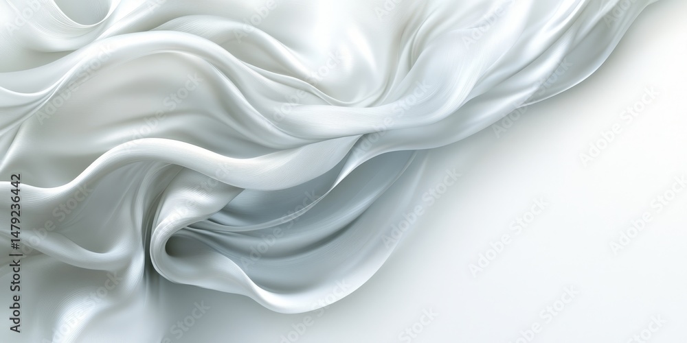 Poster abstract silver fluid wave background. dynamic flowing lines and shapes in a monochrome palette