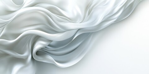 Fototapeta premium Abstract Silver Fluid Wave Background. Dynamic Flowing Lines and Shapes in a Monochrome Palette