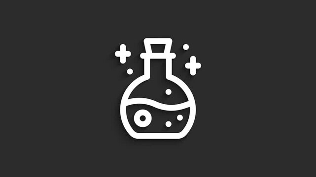 Poison Halloween Potion Icon Animation | Lineal 4K