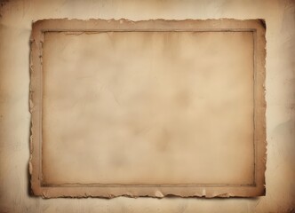 Aged photo mockup; distressed edges, faded colors, vintage paper texture,  frame,  overlay