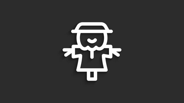 Scarecrow Halloween Icon Animation | 4K Lineal