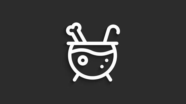 Punch Bowl Halloween Drink Icon Animation | 4K