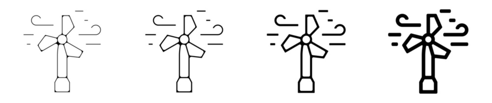 vent eolienne Icone pictogramme symbole signe environnement foret arbre nature gras