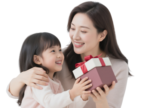 mother and daughter isolated on transparent or white background png