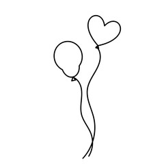 Birthday Baloon Outline