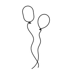 Fototapeta premium Birthday Baloon Outline