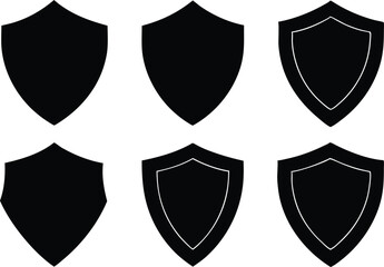 shield vector illustration set,  shield symbol, shield icon