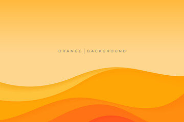 Background Concept. Gradient background with orange color waves. for banner, leaflet,cover, brochour, website, poster. Vector