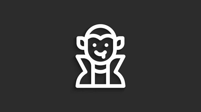 Vampire Halloween Icon Animation | 4K Dark Theme