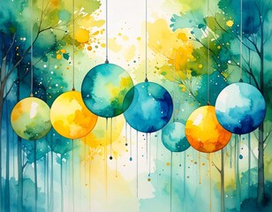 A vibrant collection of watercolor painting ideas showcasing landscapes, florals, abstract designs, and whimsical creatures, inspiring creativity and artistry.