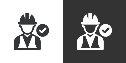 Safe work icon. Solid glyph series icon