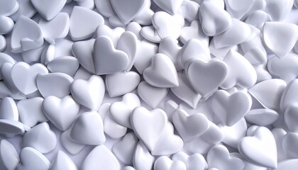 small white hearts background