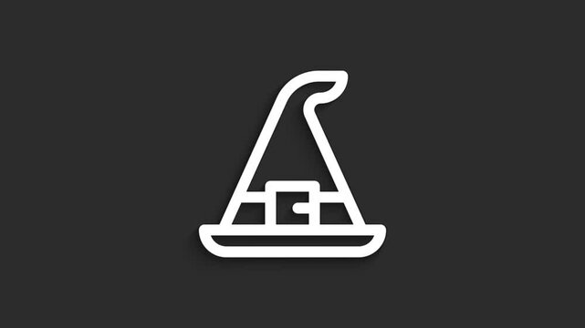 Witch Hat Halloween Icon Animation | 4K Lineal