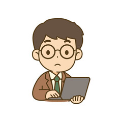 funny cartoon office worker