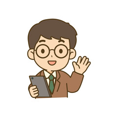 funny cartoon office worker