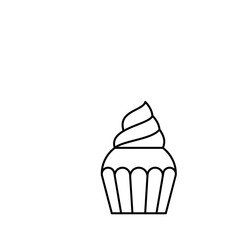 Birthday Cupcake Outline