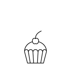 Birthday Cupcake Outline