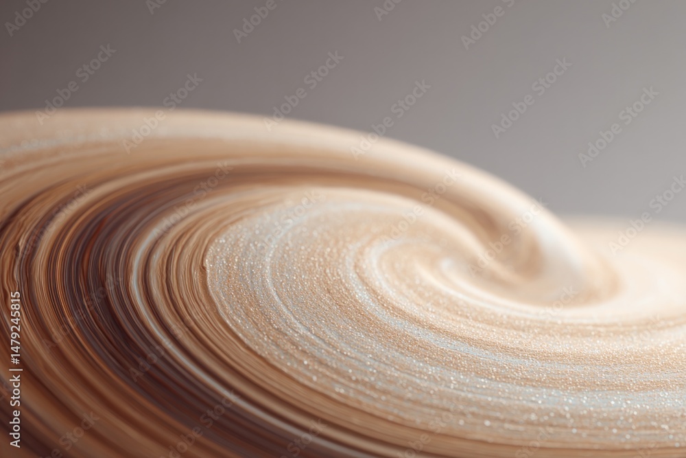 Poster capture minimalistic photo of swirling vortex patterns with ample copy space emphasizing serene comp