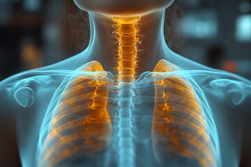 Anatomical illustration of the upper body