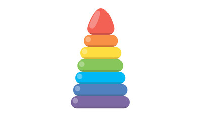 Rainbow Stacker Toy - Isolated