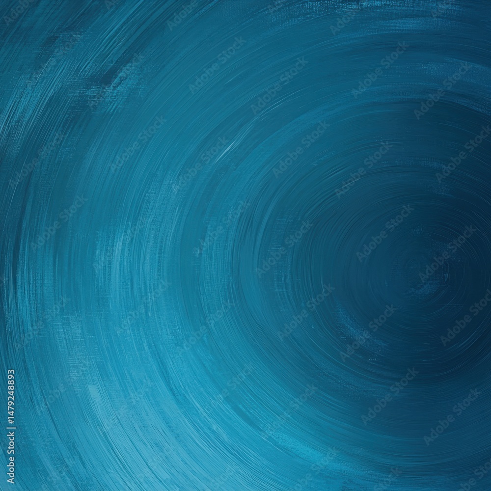 Poster abstract teal blue paint swirling in a vortex motion on canvas textured background close up artistic