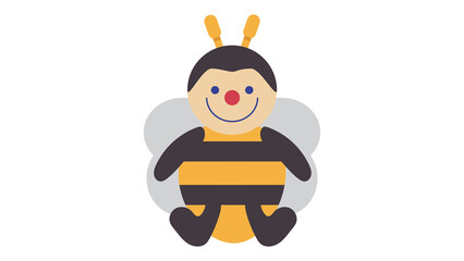 Cute Smiling Bee Illustration