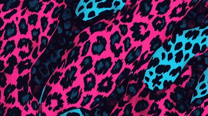 Vibrant leopard print pattern