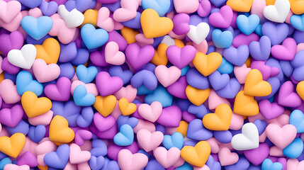 Colorful Hearts: A Delightful View