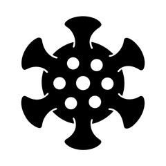 virus particle icon silhouette
