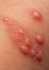Fototapeta premium Close-up of Skin with Red Bumps: A Detailed Medical Image
