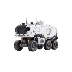 Obraz premium Futuristic Off-Road Vehicle Autonomous Exploration Truck for Extreme Environments