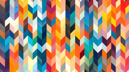 Vibrant Chevron Pattern: Colorful Abstract Design