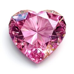 Fototapeta premium Radiant pink heart-shaped gemstone