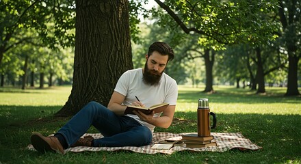 Obraz premium Thoughts Beneath the Trees