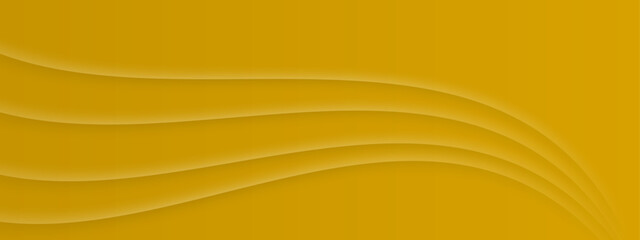 Abstract graphic with three curved lines on a yellow backdrop. Great for interior design, web banners, business presentations, and modern art.